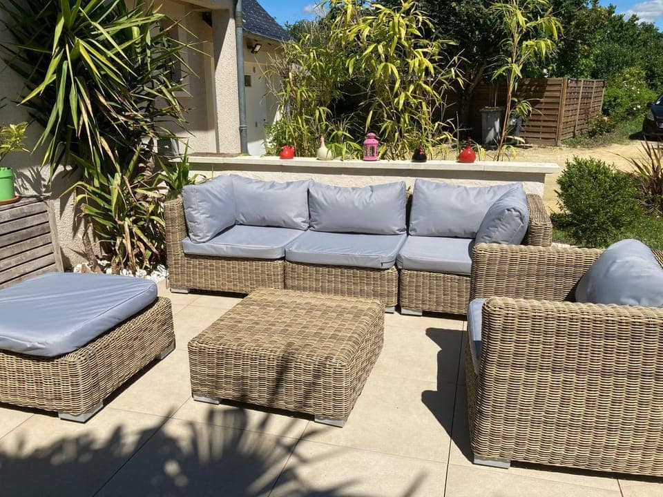 Patio, Garden, Living room, Garden view