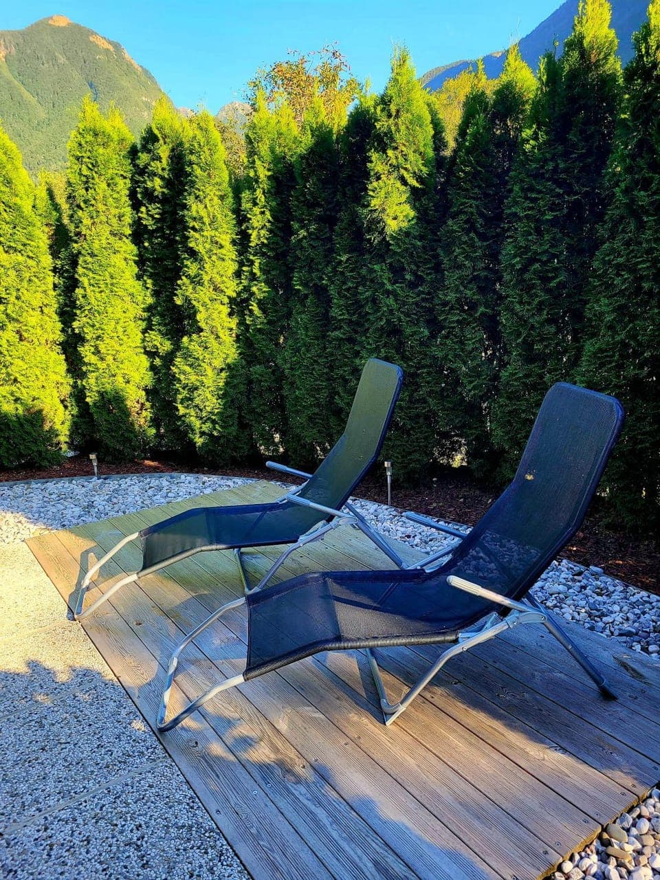 Patio, Mountain view, sunbed