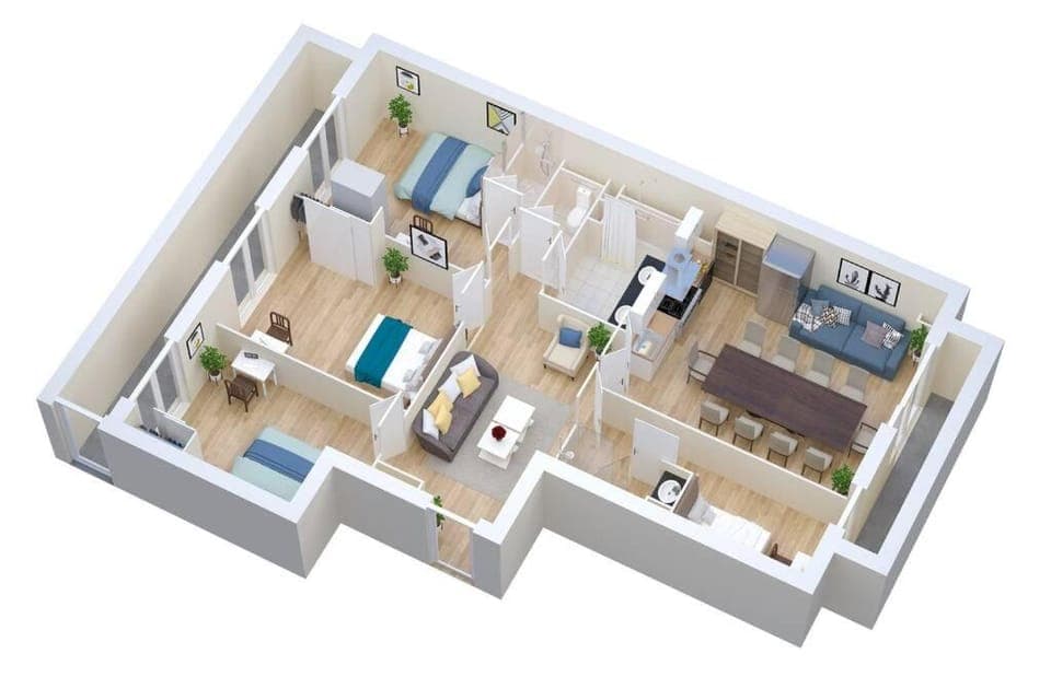 Floor plan, air conditioner