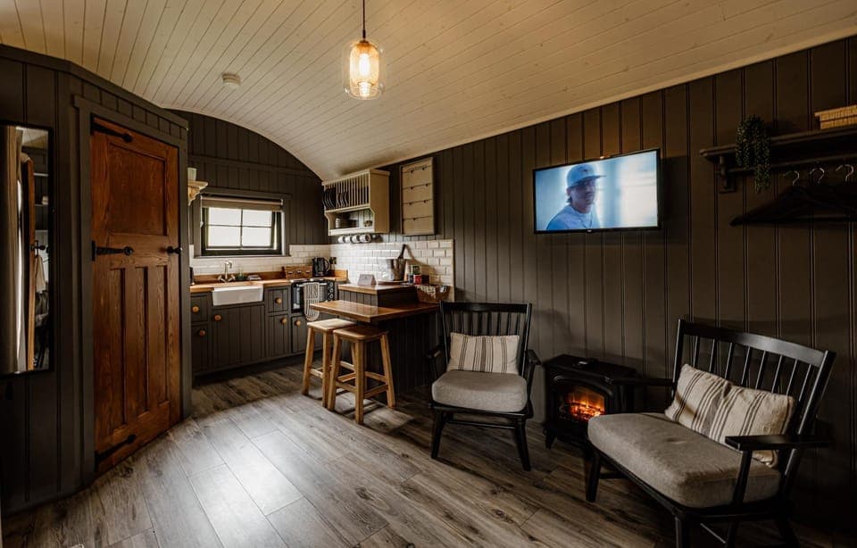 Shepherds Huts at Ballyness Farm Nature lodge in Northern Ireland
