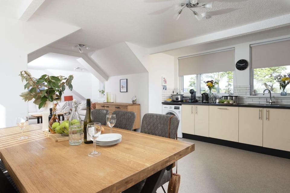 Coffee/tea facilities, Kitchen or kitchenette, Living room, Dining area, washing machine