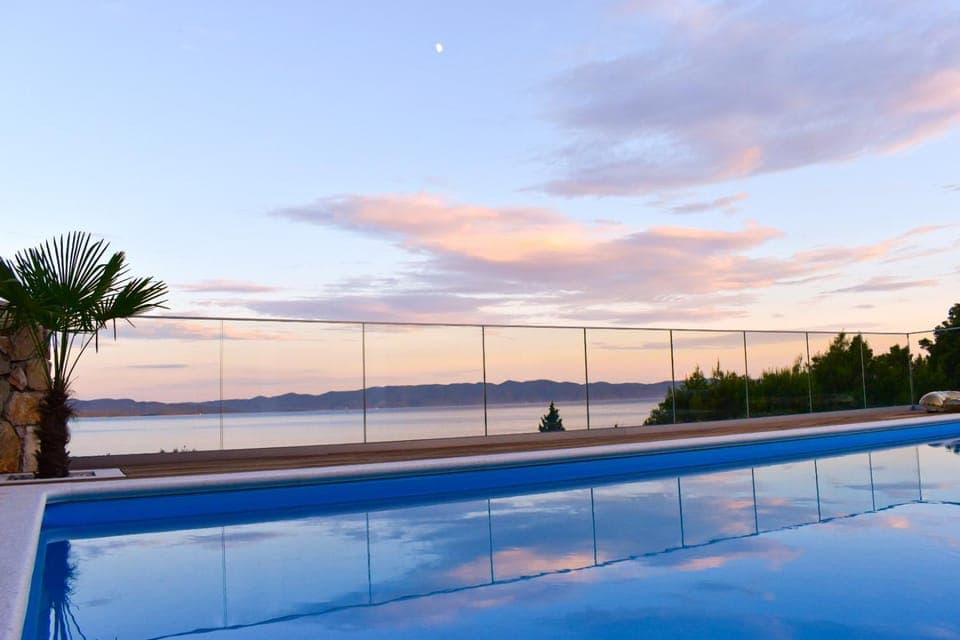 Swimming pool, Sunset