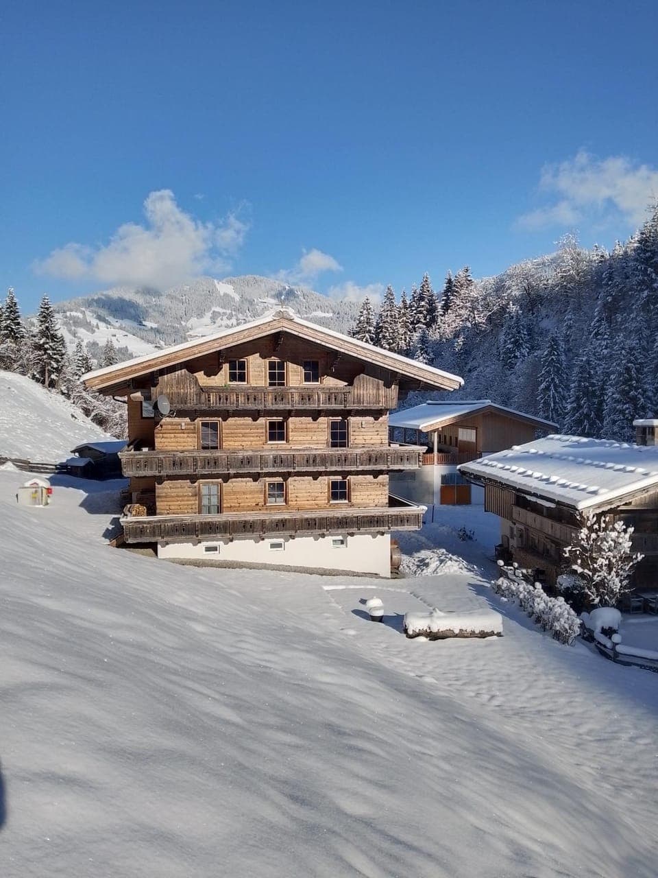 Property building, Natural landscape, Winter, Mountain view