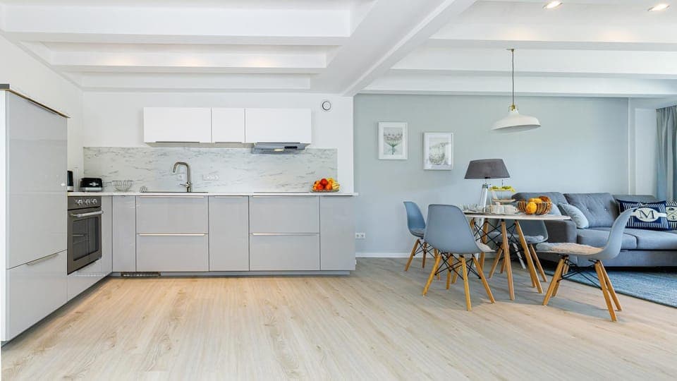 Kitchen or kitchenette, Living room, stove, kitchen, kitchen