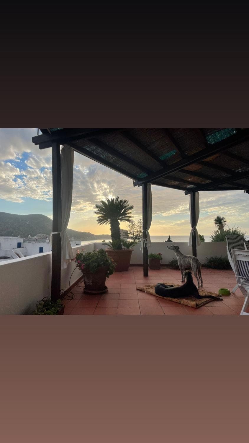 Patio, Day, Natural landscape, View (from property/room), Balcony/Terrace, Sea view, Sunset