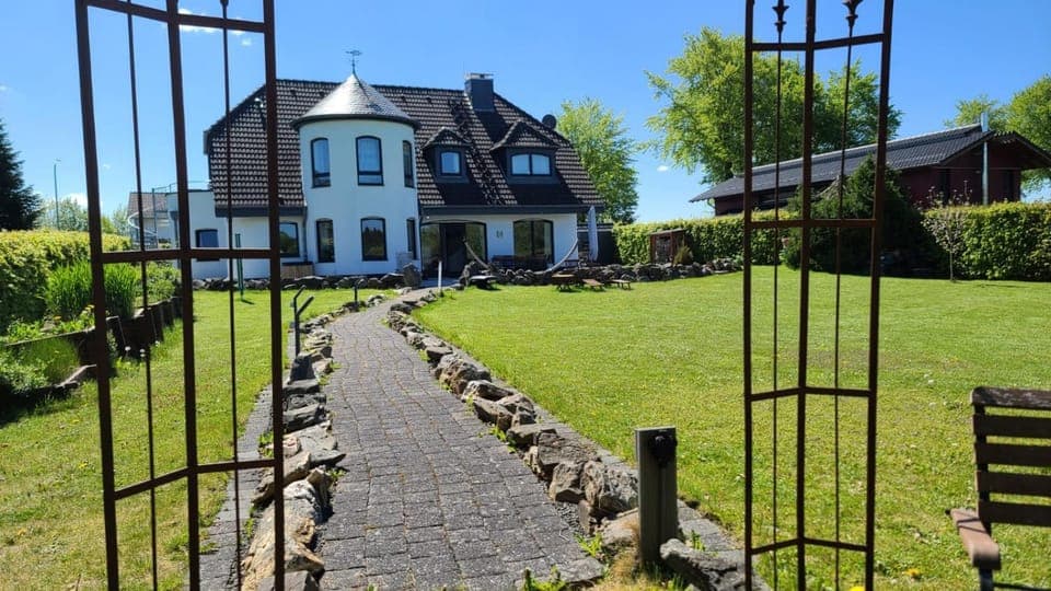 Property building, Spring, Natural landscape, Garden, Garden view