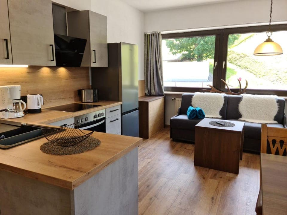 Kitchen or kitchenette, Living room