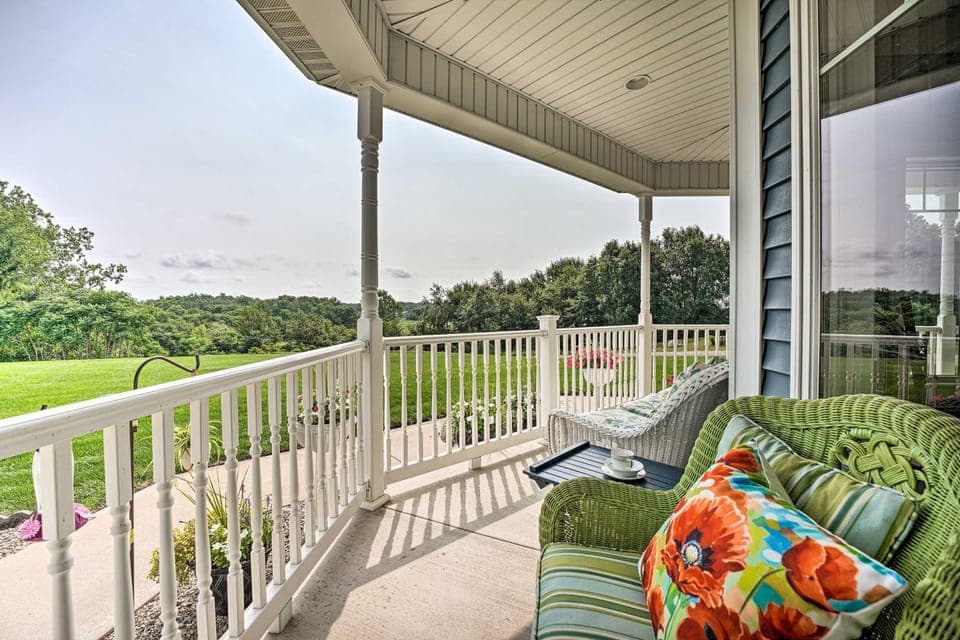 Blue Birds Perch: Stunning Home on Private Hilltop House in Indiana