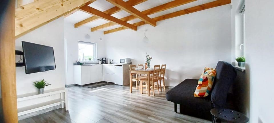 TV and multimedia, Kitchen or kitchenette, Living room, Seating area, Dining area