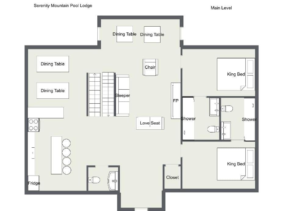 Serenity Mountain Pool Lodge Chalet in Sevierville