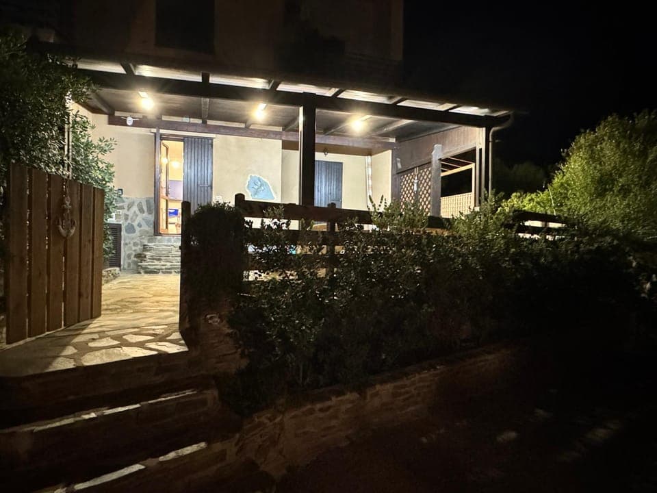 Property building, Night, Garden, Garden view