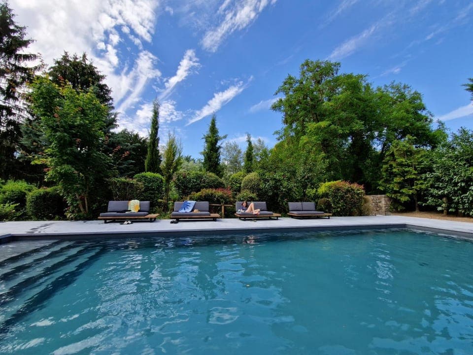 Garden, Swimming pool, Swimming pool, sunbed