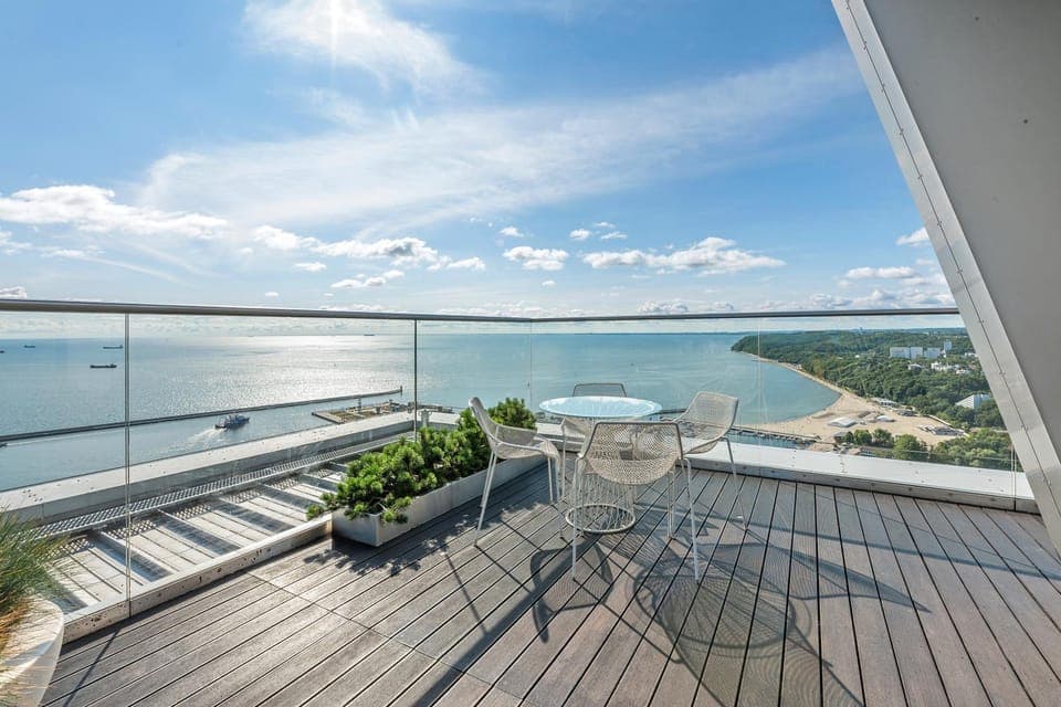 View (from property/room), Balcony/Terrace, Beach
