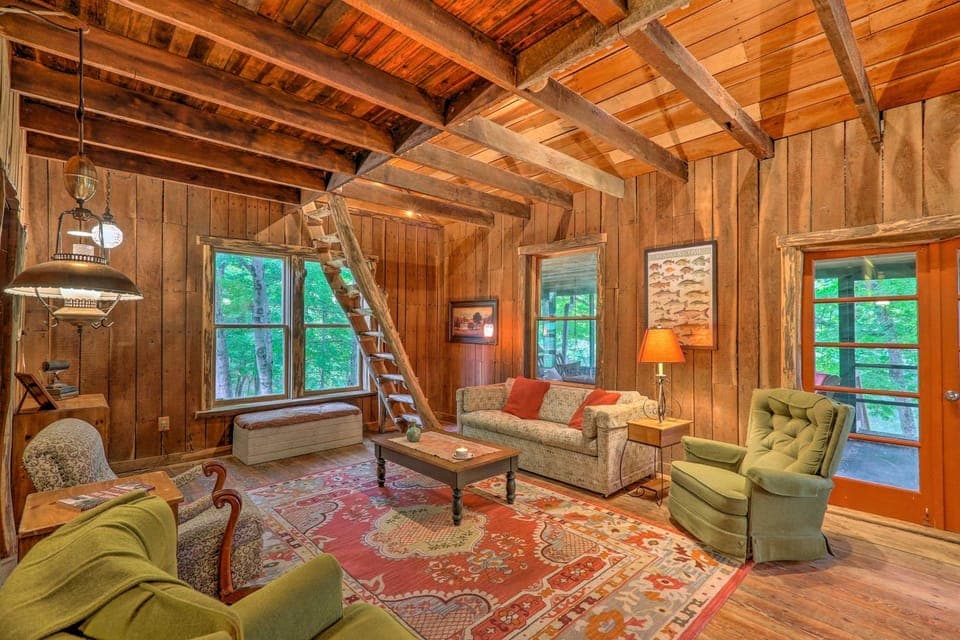 Rustic Cabin in the Woods: 2-Acre Fishing Pond! Cabin in Rising Sun