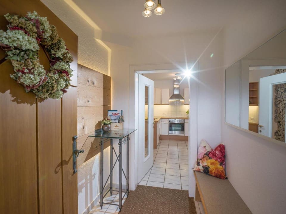 Facade/entrance, kitchen