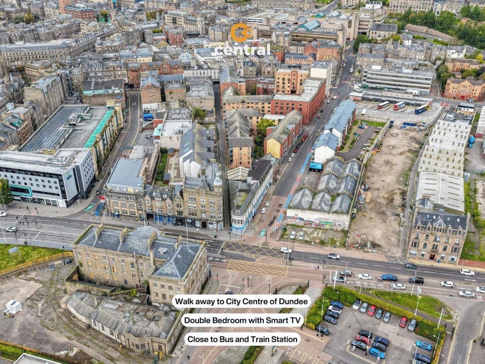 Property building, Day, Neighbourhood, Bird's eye view, Text overlay, City view, Street view, Location, Parking