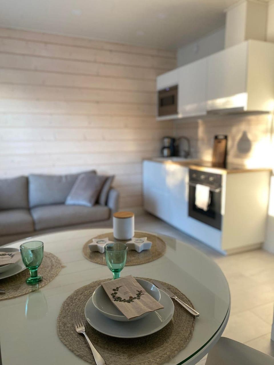 Kitchen or kitchenette, Living room, Dining area