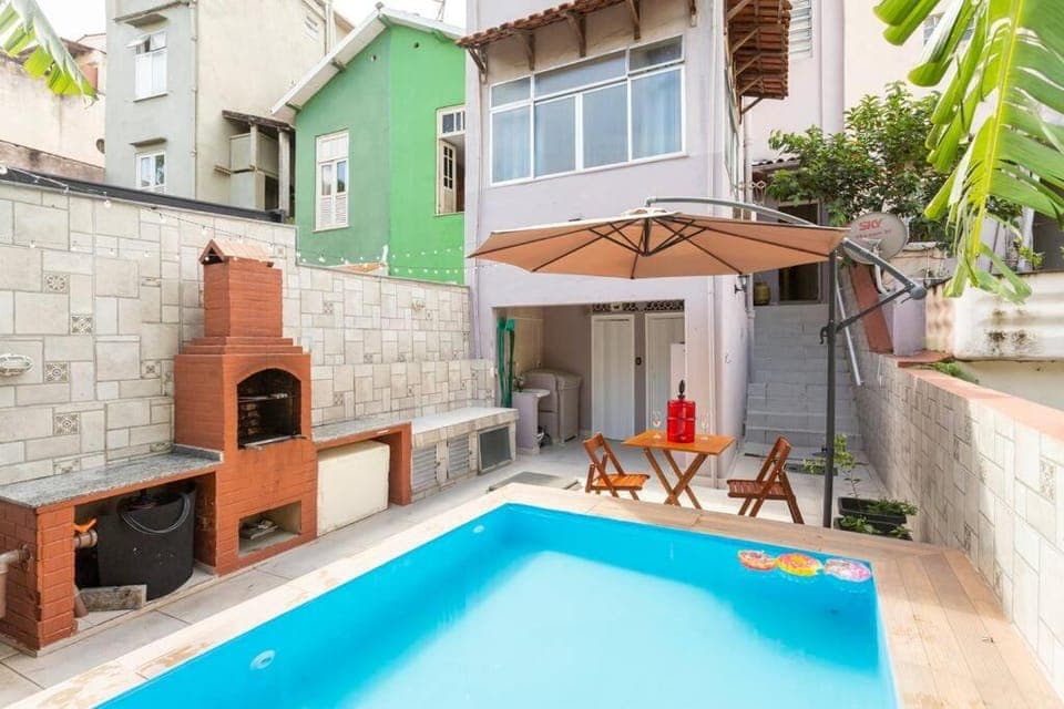 Property building, Patio, Day, Swimming pool