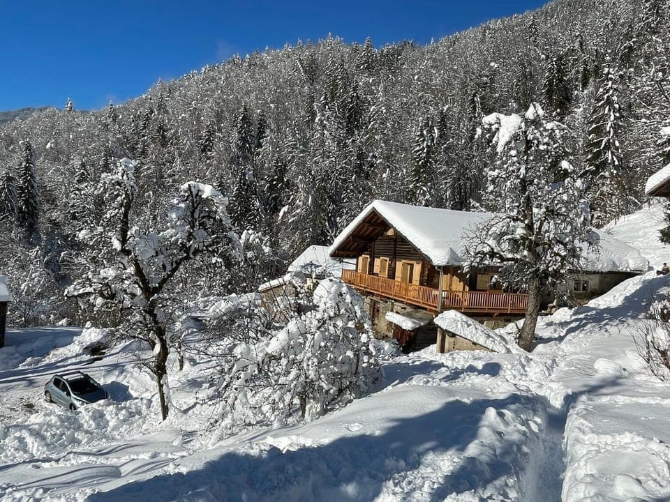 Property building, Natural landscape, Winter, Mountain view