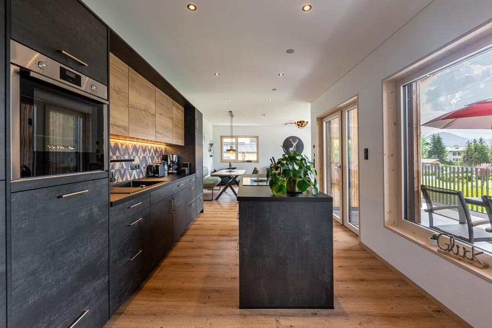 Living room, kitchen