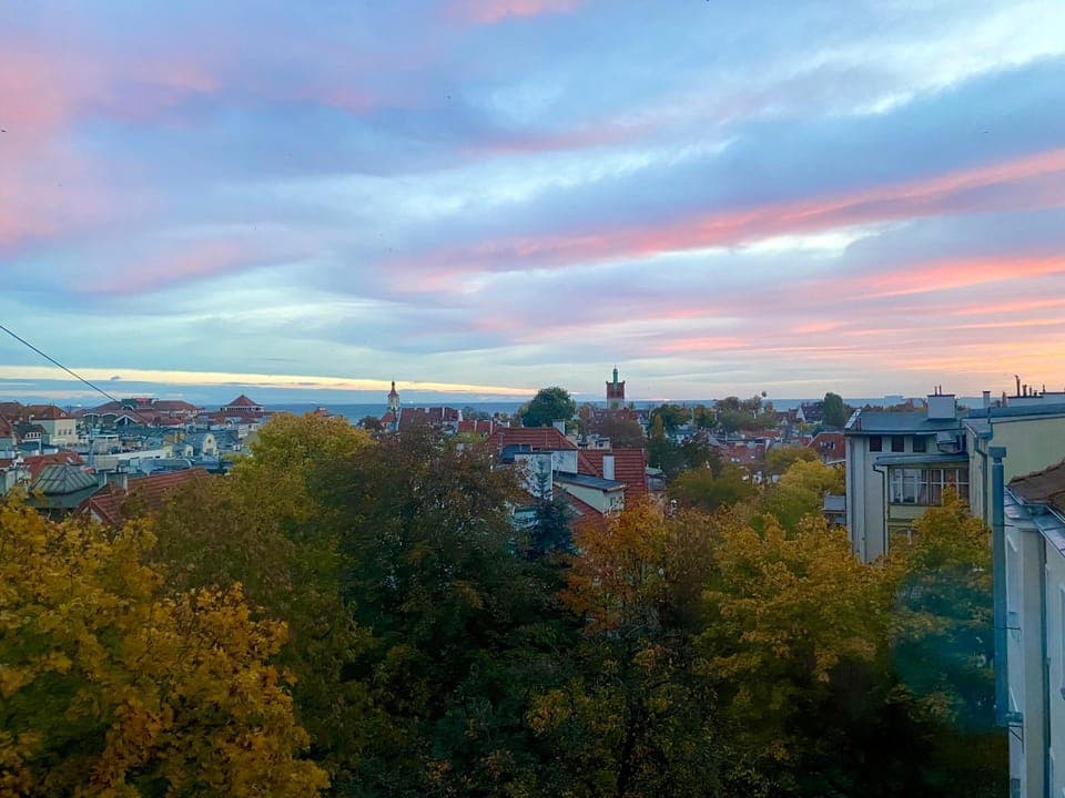 City view, Sea view, Sunset