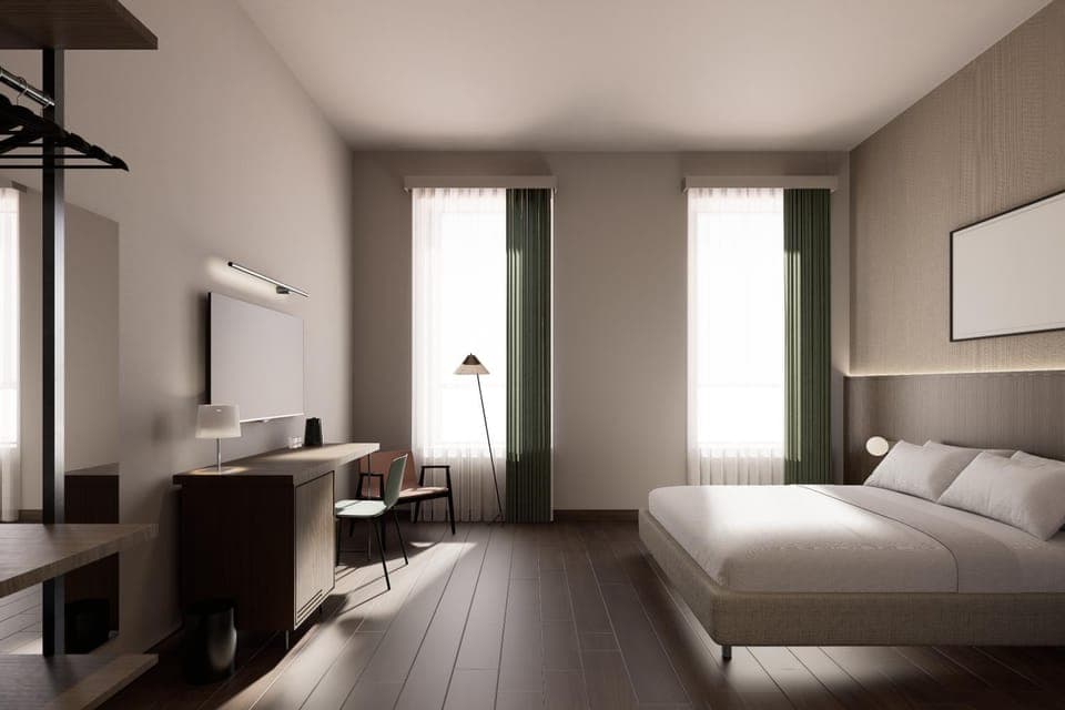 Photo of the whole room, Bedroom