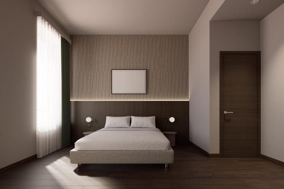 Photo of the whole room, Bedroom