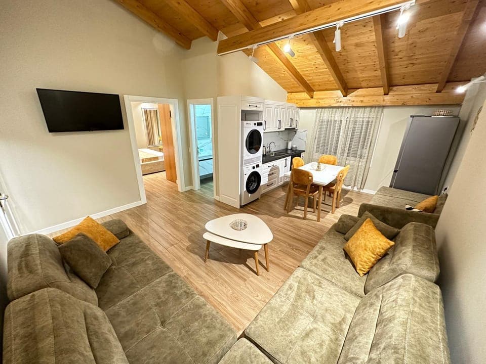 Communal lounge/ TV room, TV and multimedia, Living room, Seating area, Evening entertainment, fireplace, washing machine, dryer, air conditioner