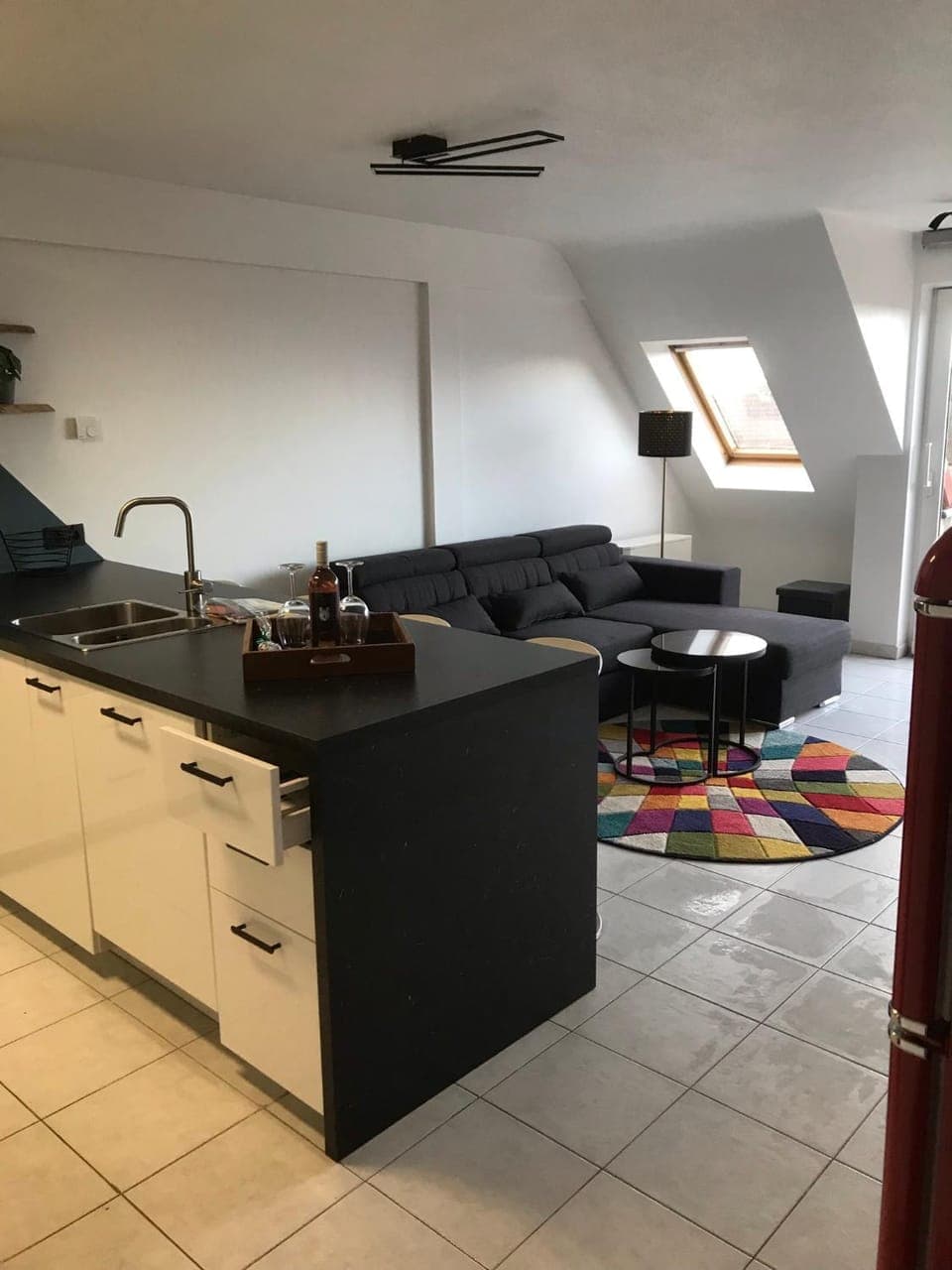 Kitchen or kitchenette, Living room