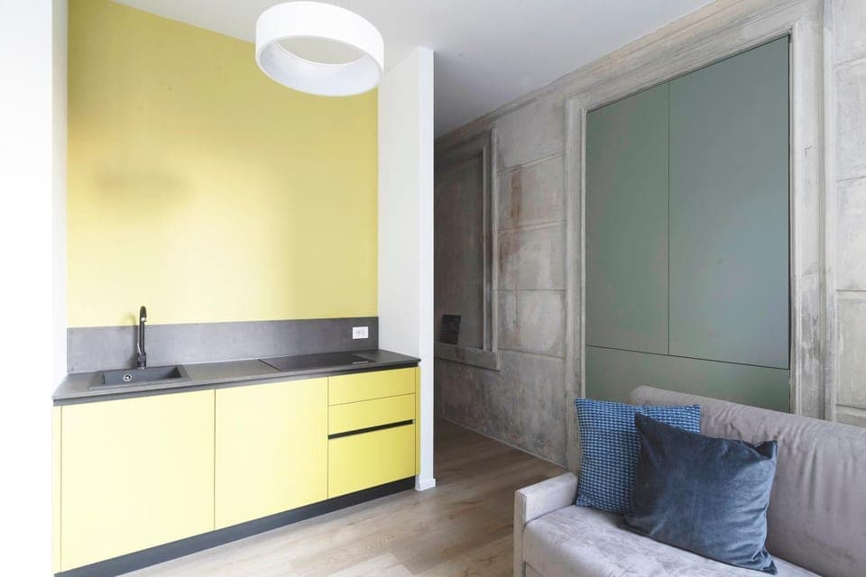 Kitchen or kitchenette, Living room