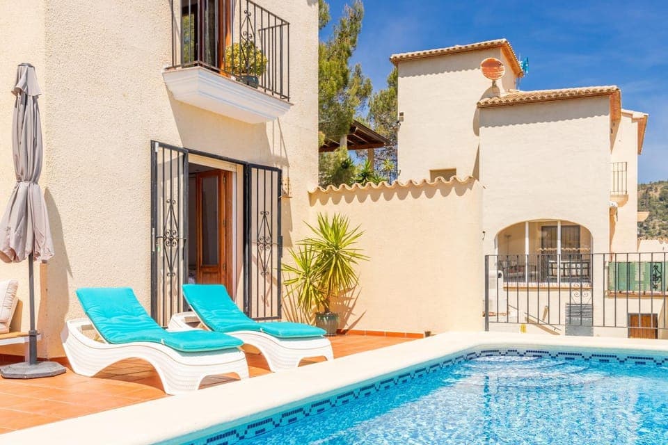 Property building, Living room, Swimming pool