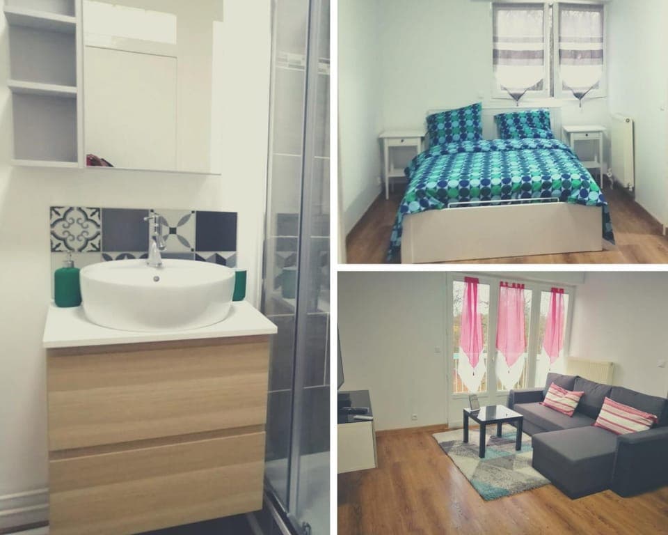 Bathroom, Living room, Bedroom