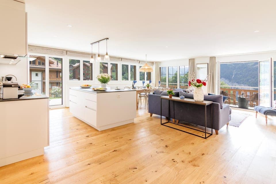 Living room, Dining area, kitchen