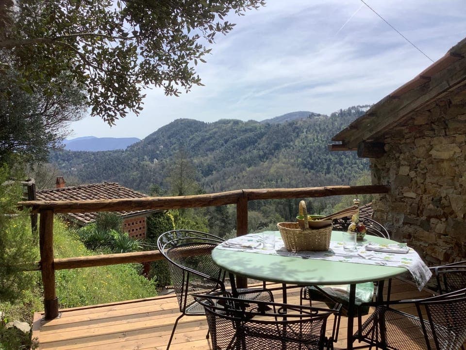 Natural landscape, View (from property/room), Balcony/Terrace, Dining area, Mountain view