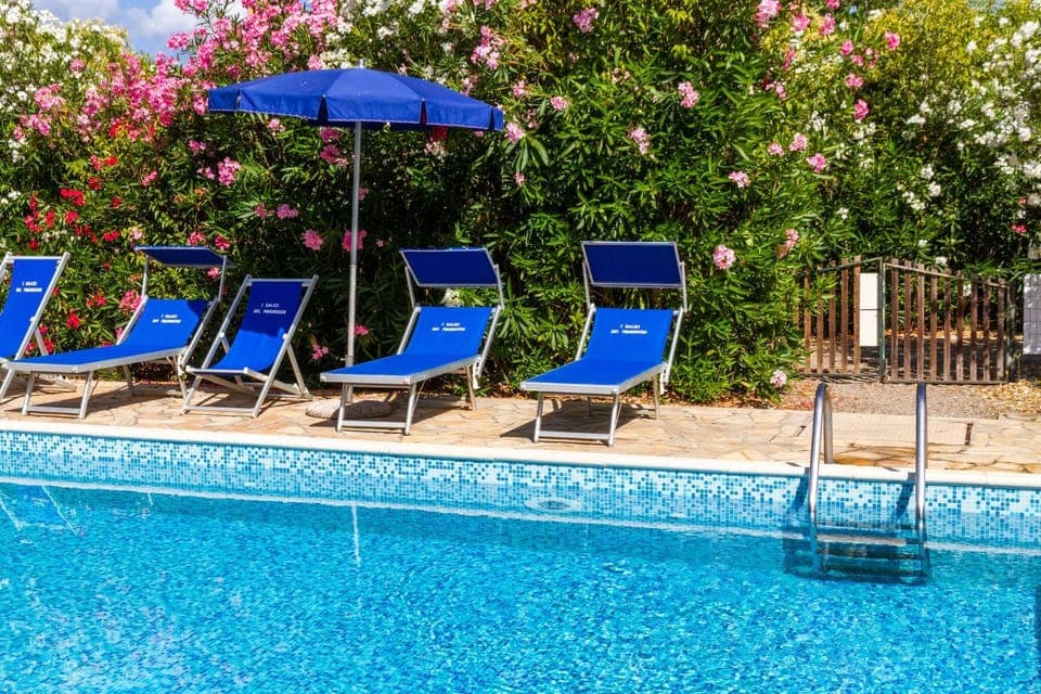 Property building, Living room, Swimming pool