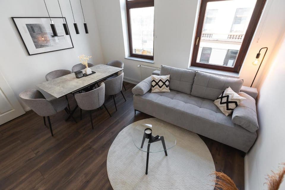 Living room, Seating area, Dining area