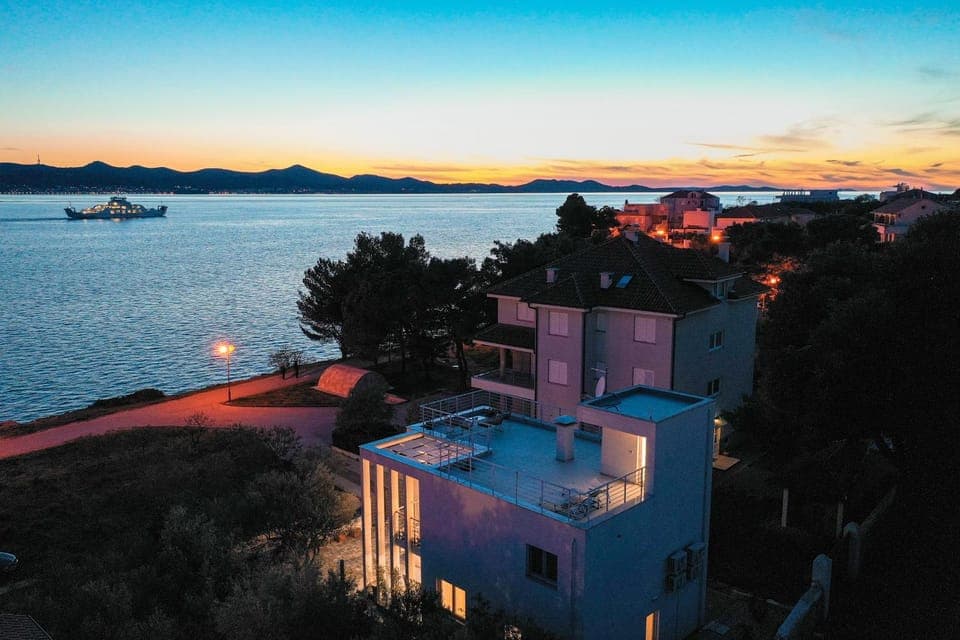 Bird's eye view, Sea view, Sunset