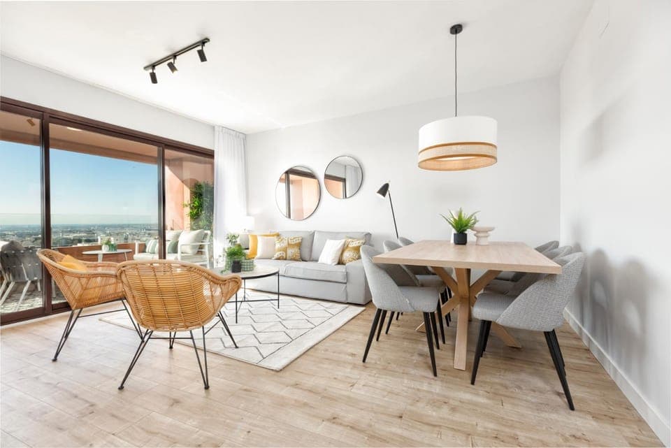 Living room, Seating area, Dining area