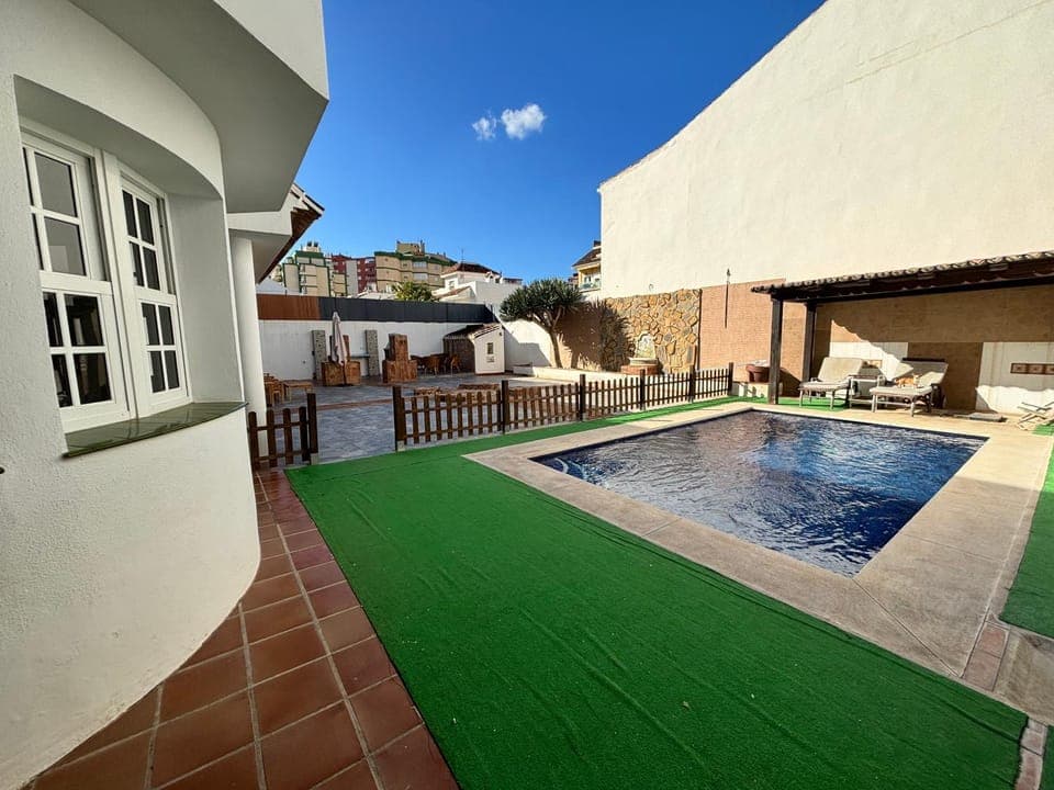 Property building, Patio, Pool view, sunbed