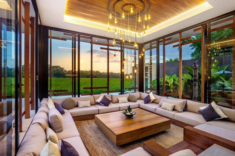 Natural landscape, View (from property/room), Living room, Seating area