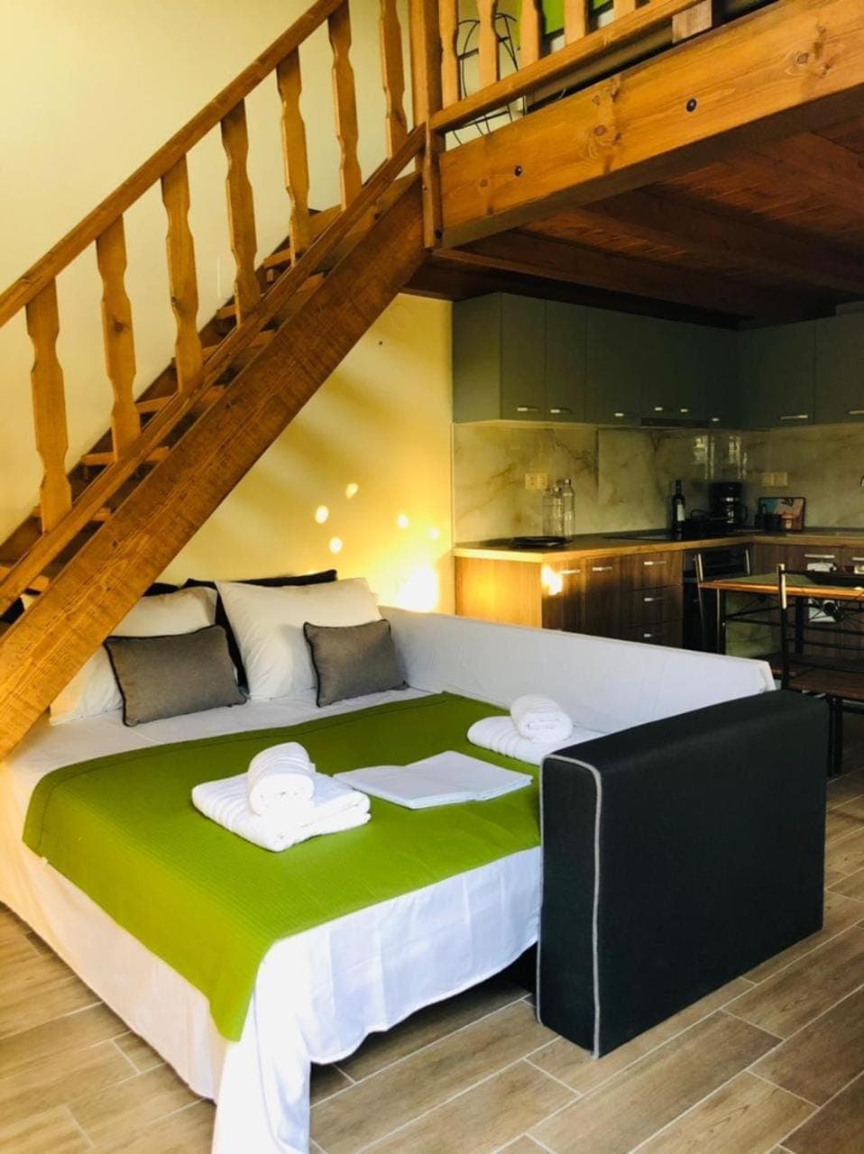 Living room, kitchen