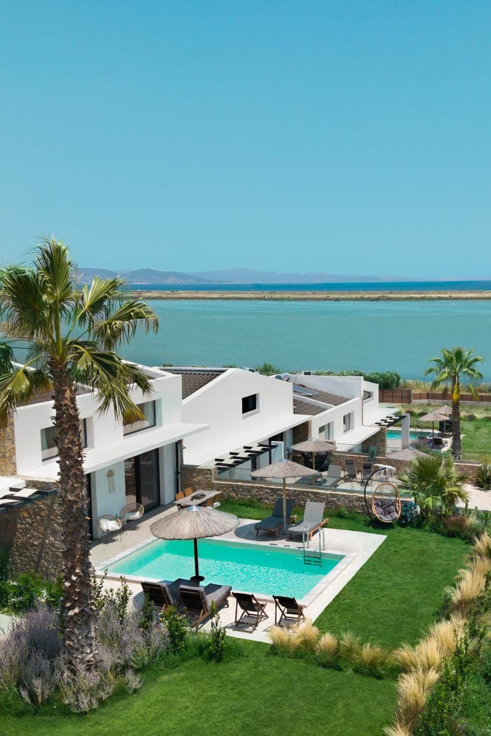 Natural landscape, Beach, Pool view, sunbed