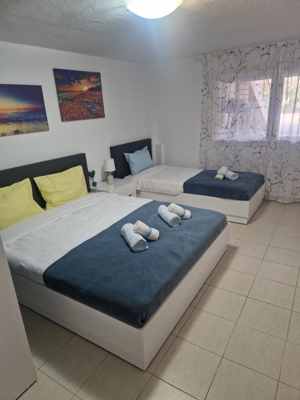 Bed, Photo of the whole room, Bedroom, bunk bed, towels, wardrobe