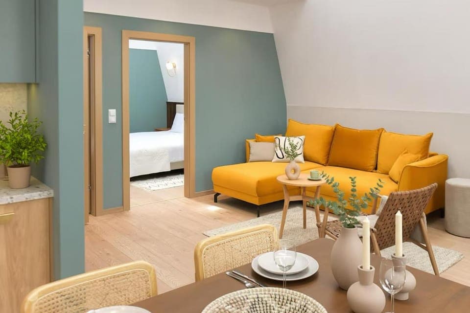 Living room, Seating area, Dining area