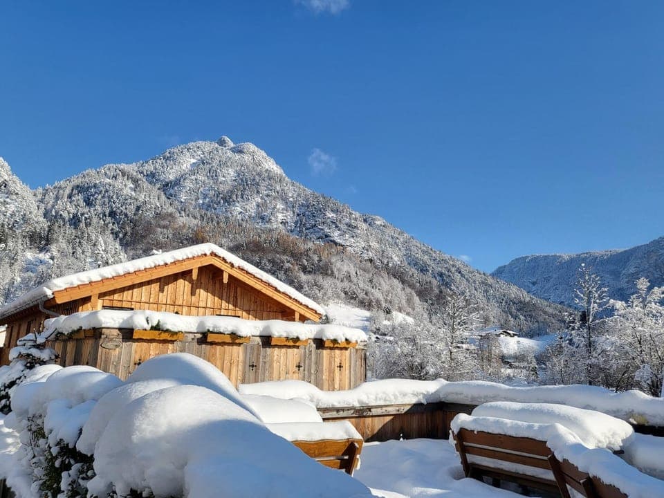 Property building, Natural landscape, Winter, Mountain view