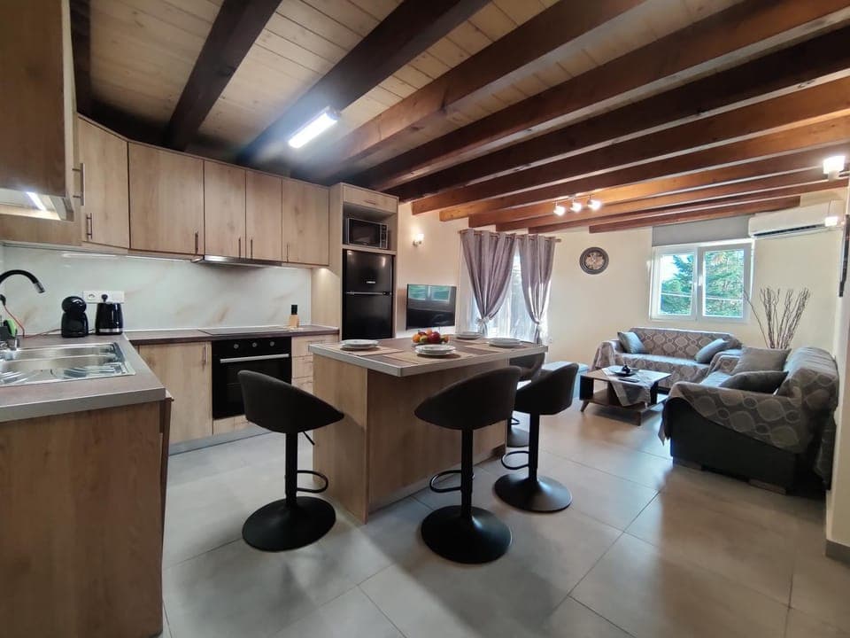 Kitchen or kitchenette, Living room, Dining area