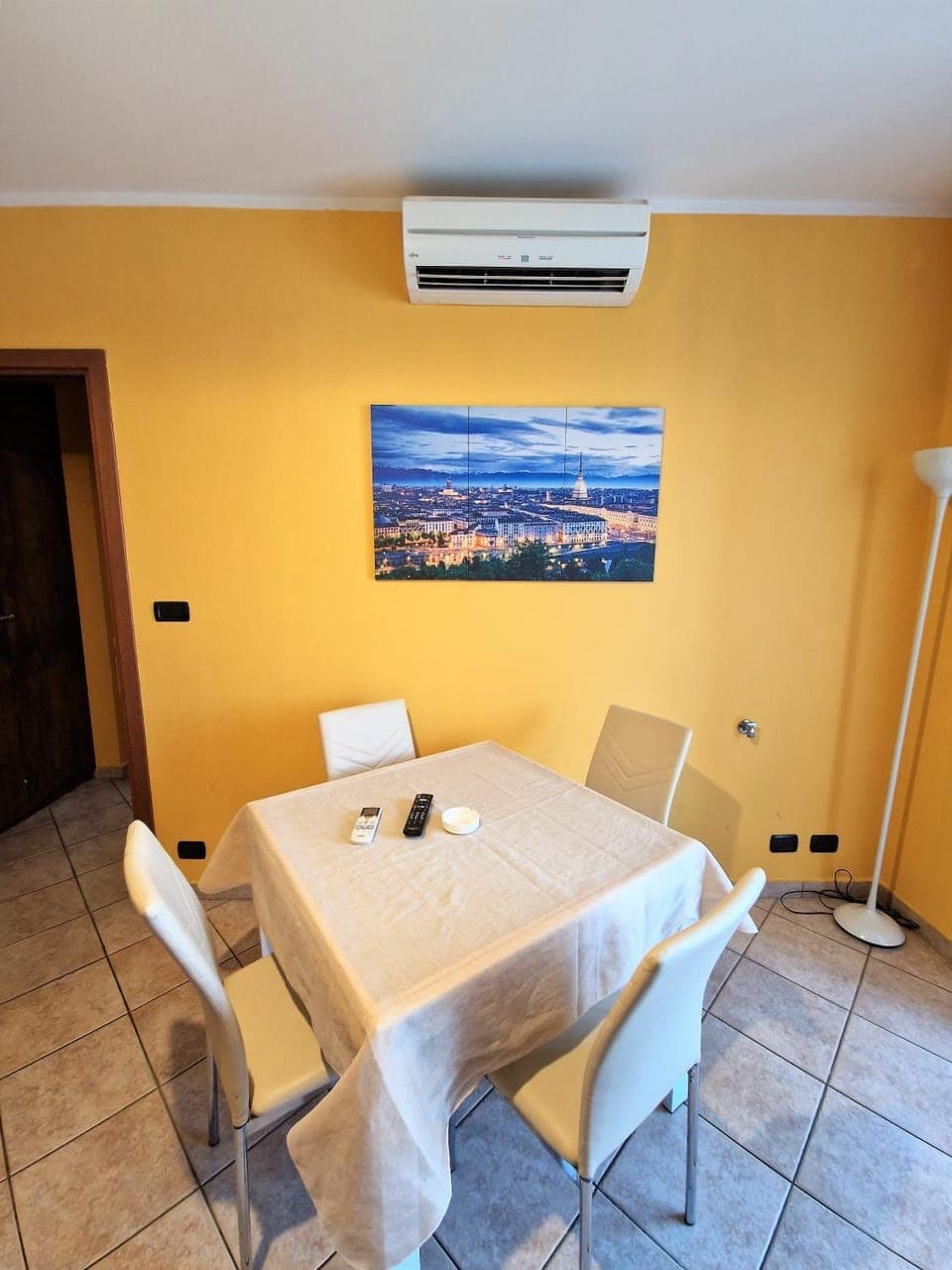 Dining area, air conditioner