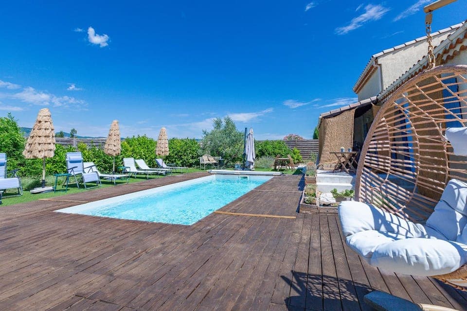 Property building, Living room, Swimming pool