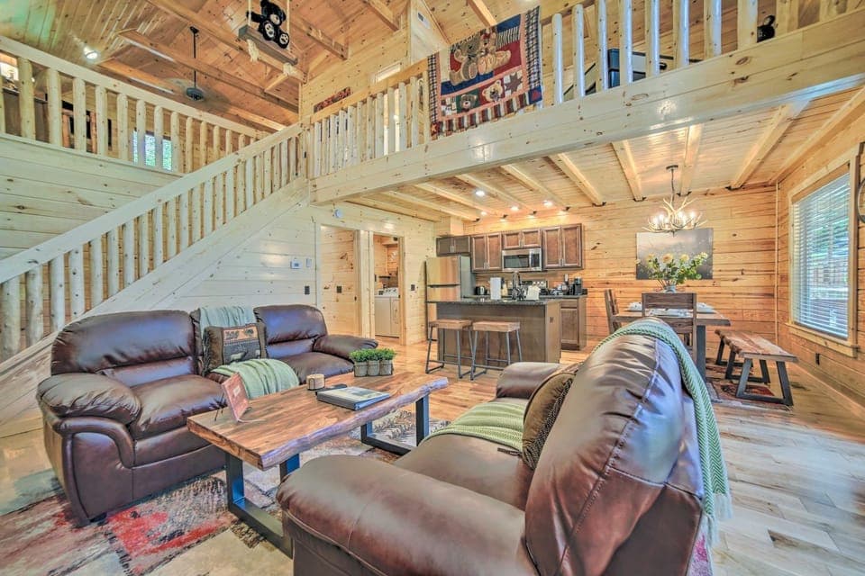 Hot Tub, Pool Access & Fire Pit: Gatlinburg Cabin Cabin in Pittman Center