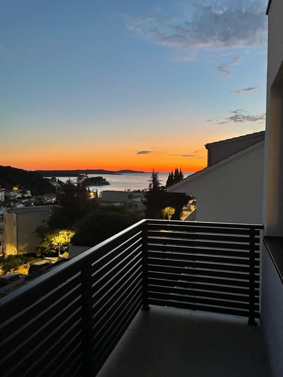 Natural landscape, View (from property/room), Balcony/Terrace, Sea view, Sunset